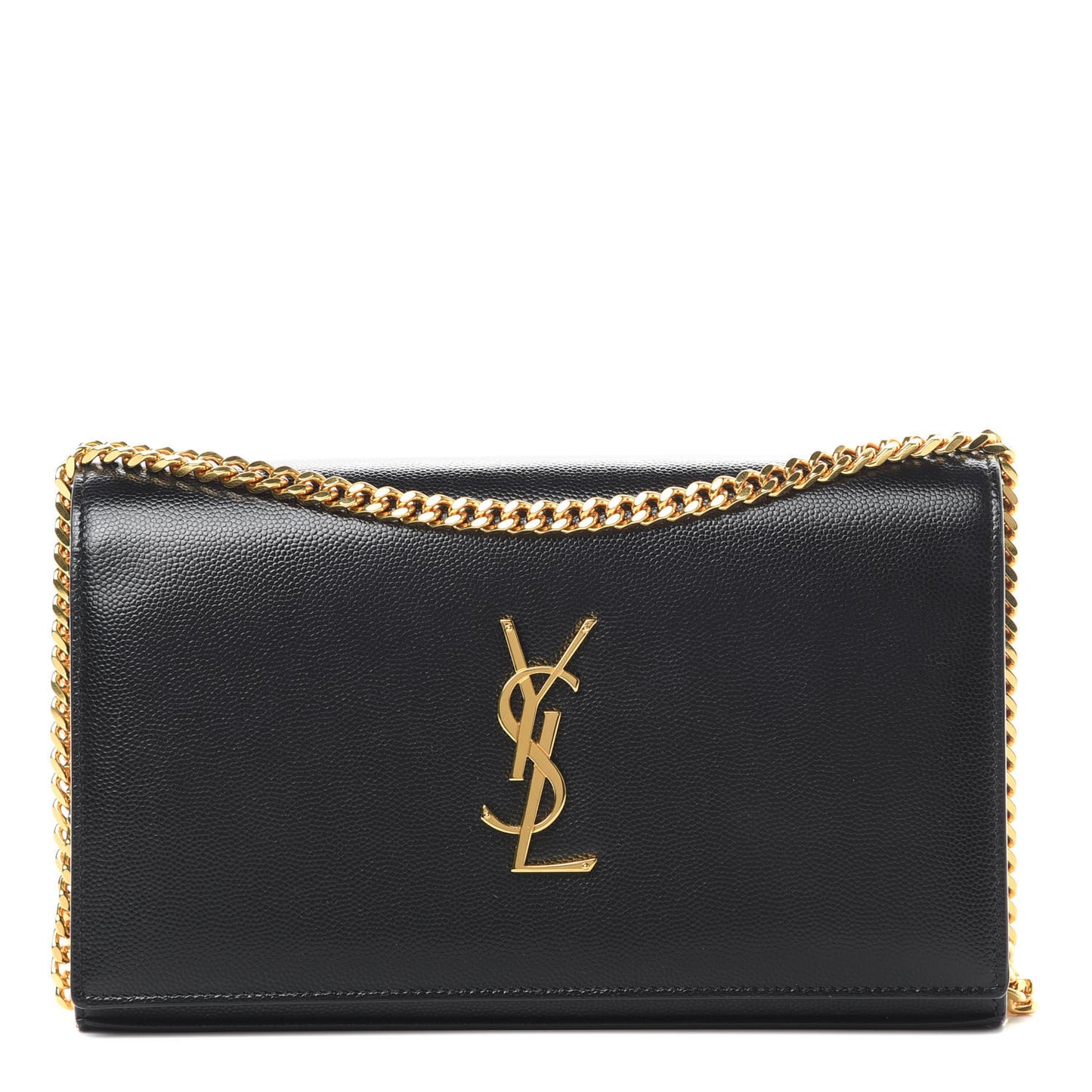 Grain De Poudre Monogram Chain Wallet Black
