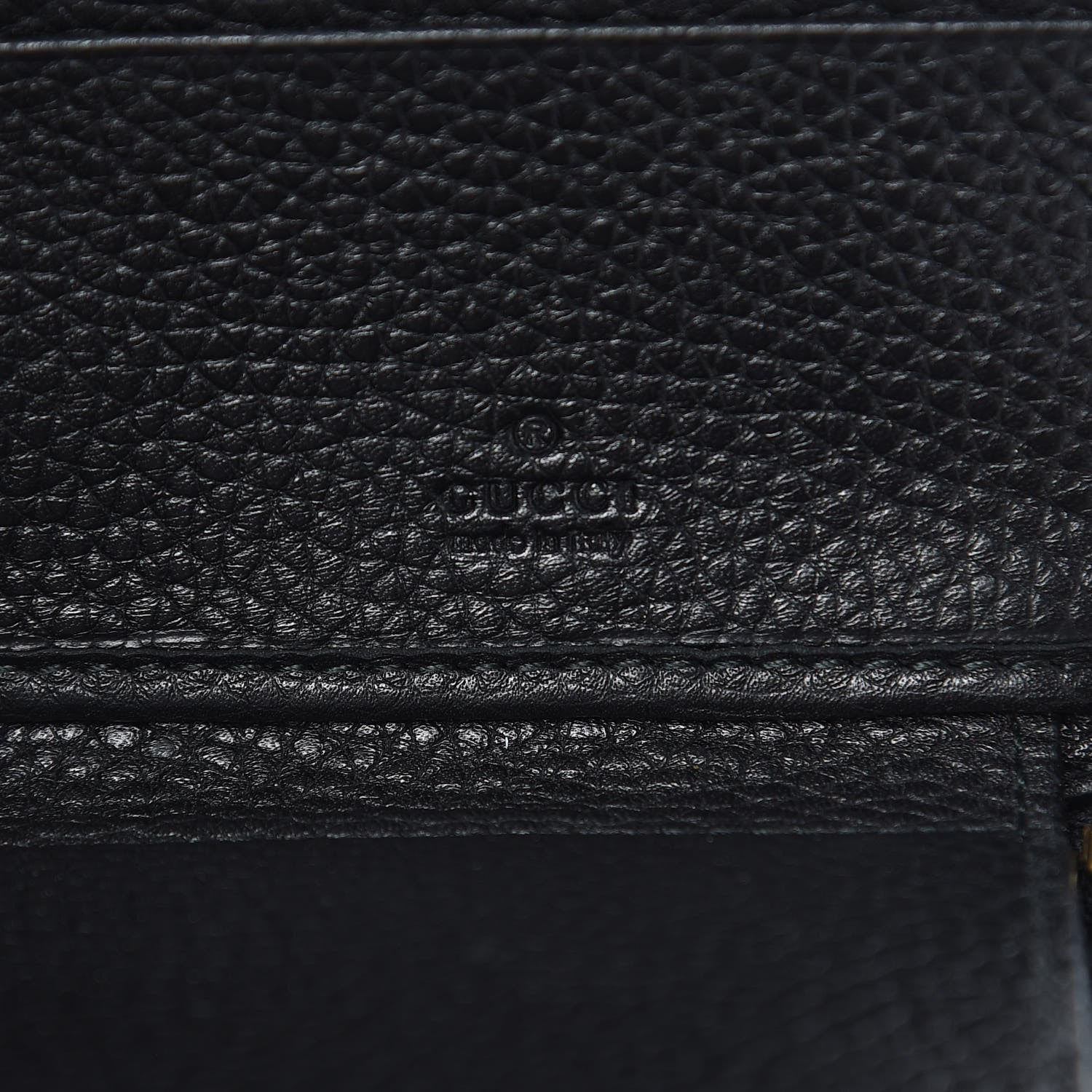 Gucci Calfskin Cellarius Blind For Love Wristlet Black 6 of 8