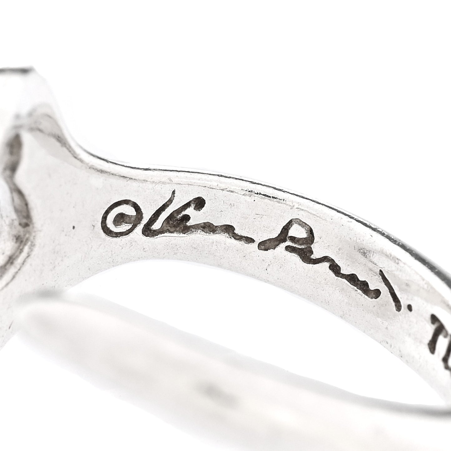 Sterling Silver Elsa Peretti Open Heart Ring 54 7