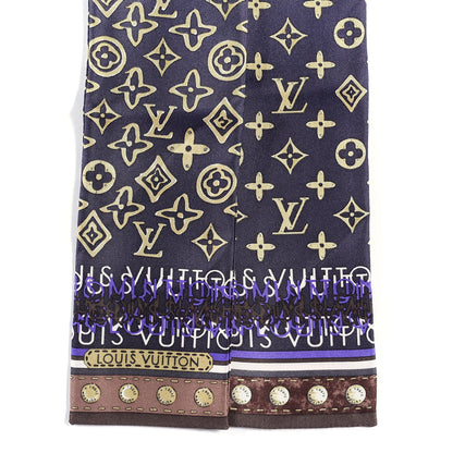 Louis Vuitton Silk Monogram Map Bandeau Purple 2 of 3