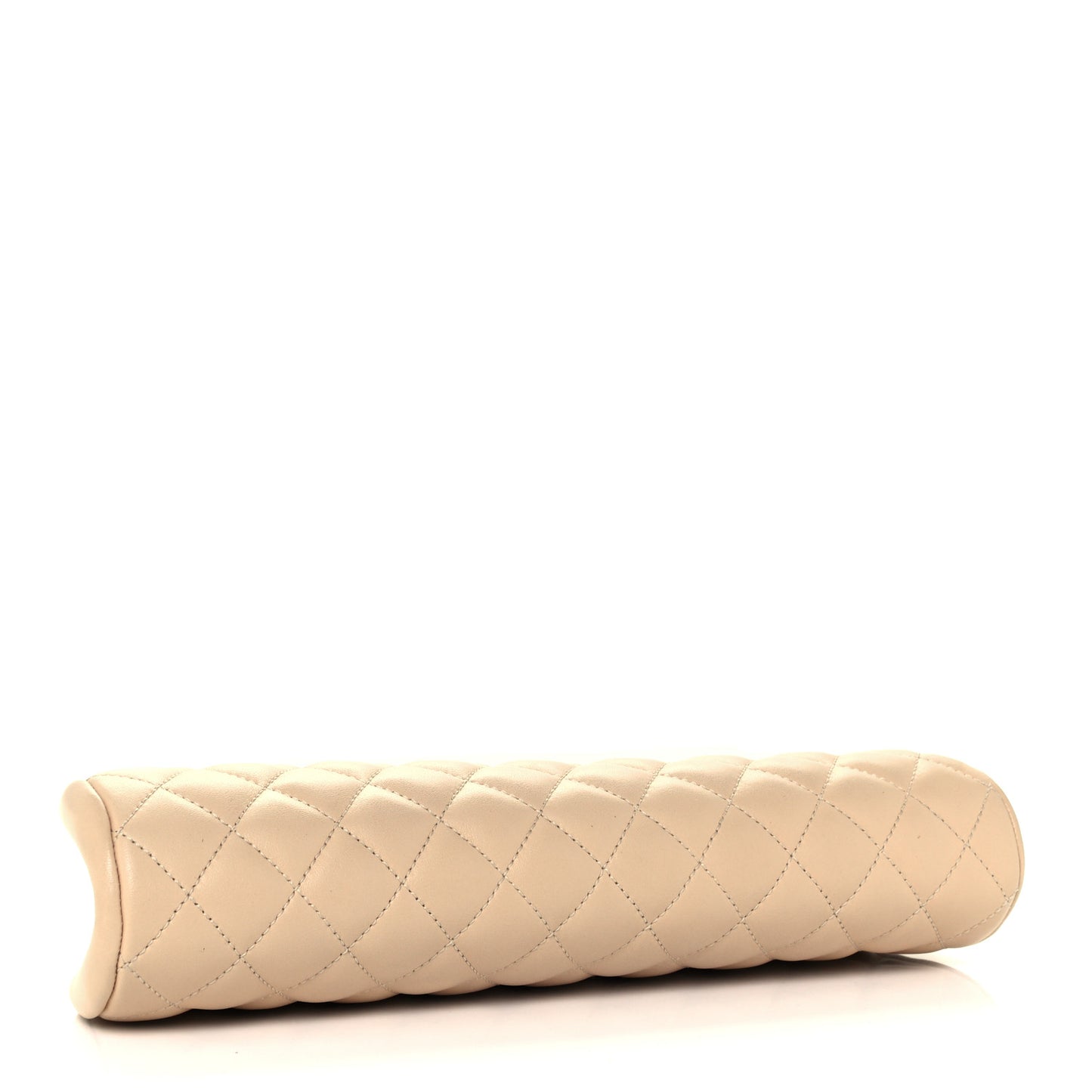 Lambskin Quilted Timeless Clutch Beige Clair