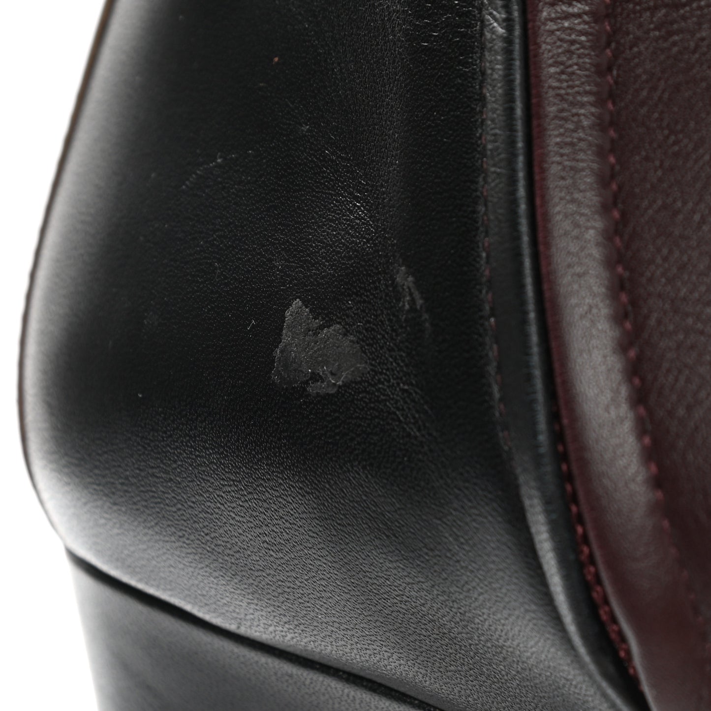 Calfskin Joueuse Ankle Boots 38.5 Black Brun Fume Bordeaux