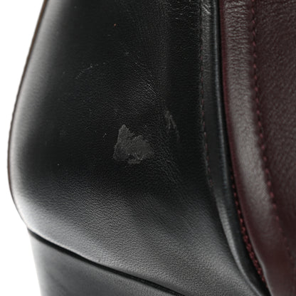 Hermes Calfskin Joueuse Ankle Boots 38.5 Black Brun Fume Bordeaux 8 of 8