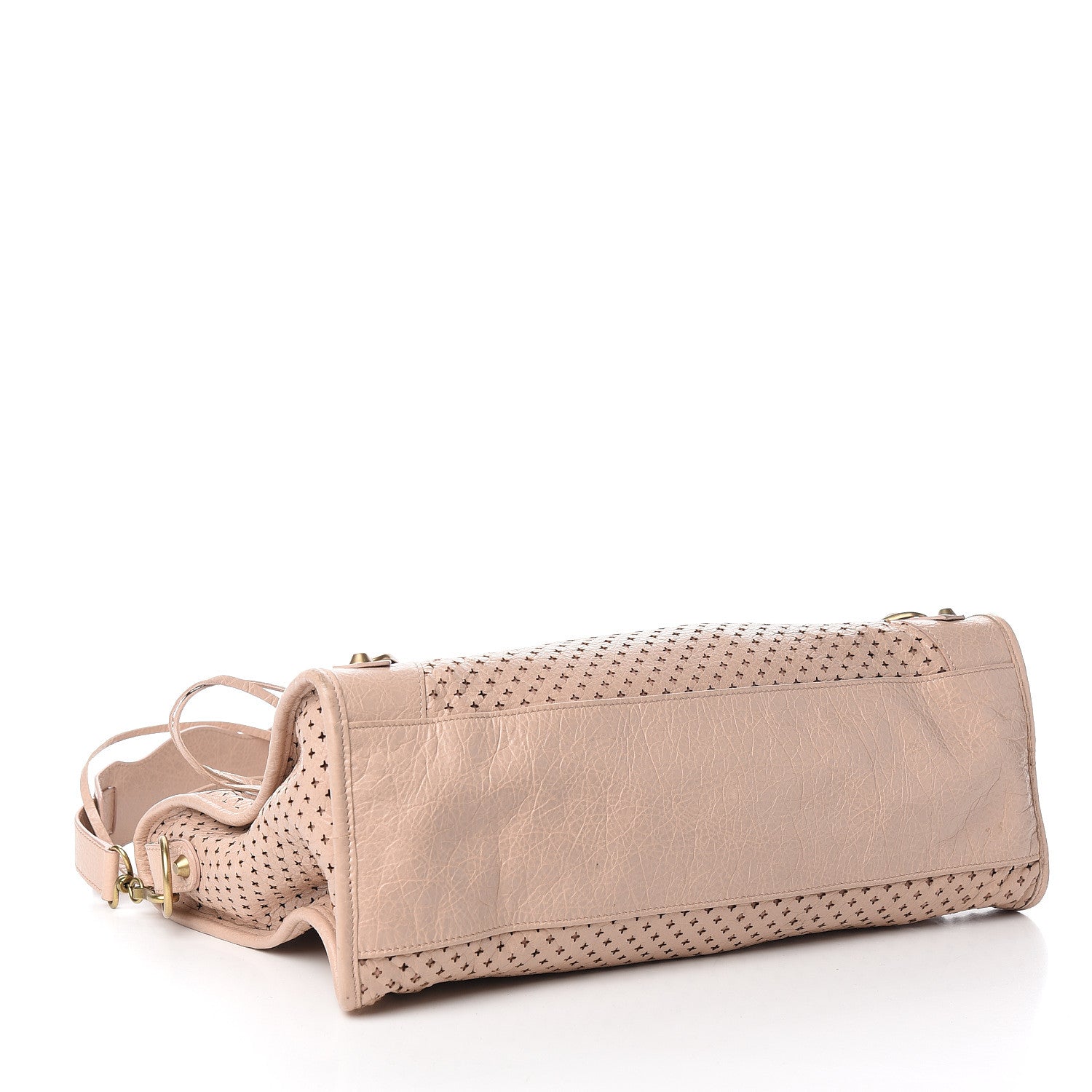 Balenciaga Agneau Laser Cut Cross Classic Gold Hardware City Rose Peach 3 of 12