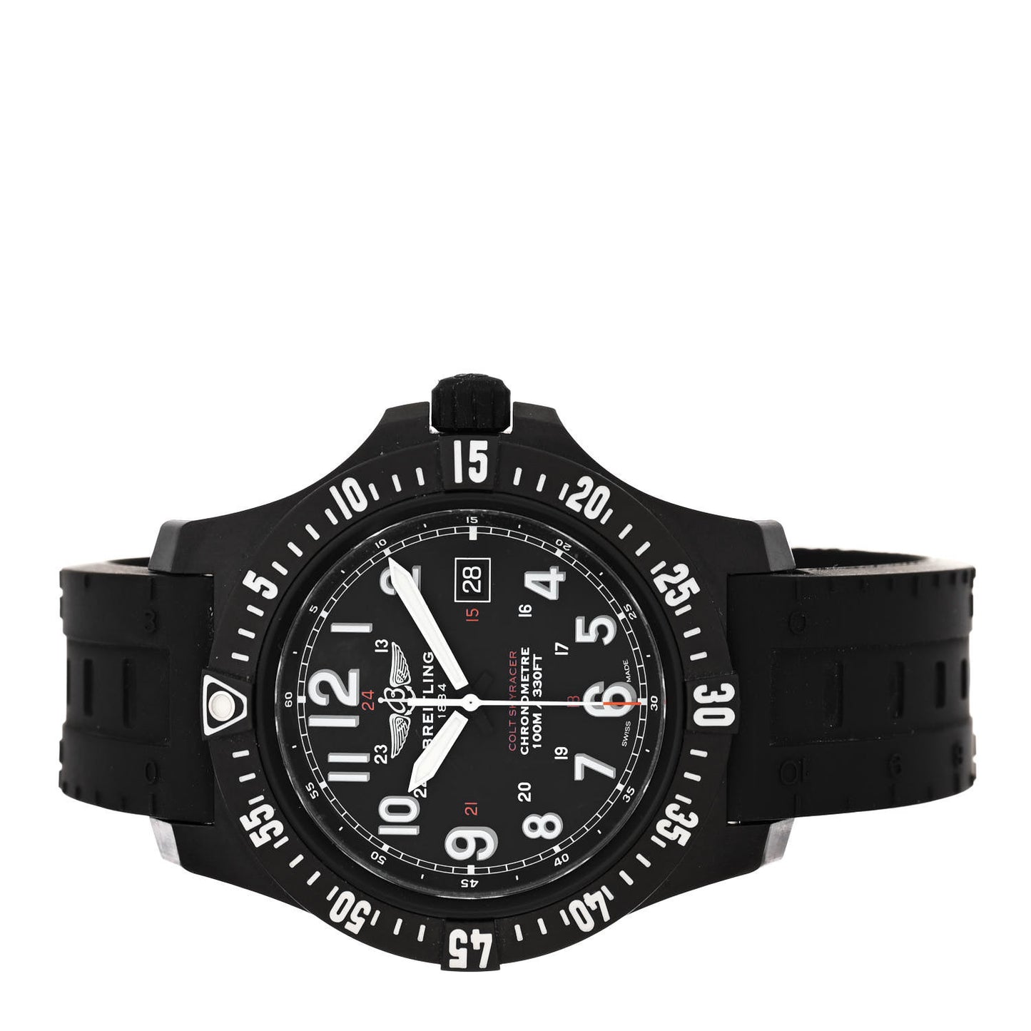 Breitlight Rubber 45mm Colt Skyracer Quartz Watch Black X74320