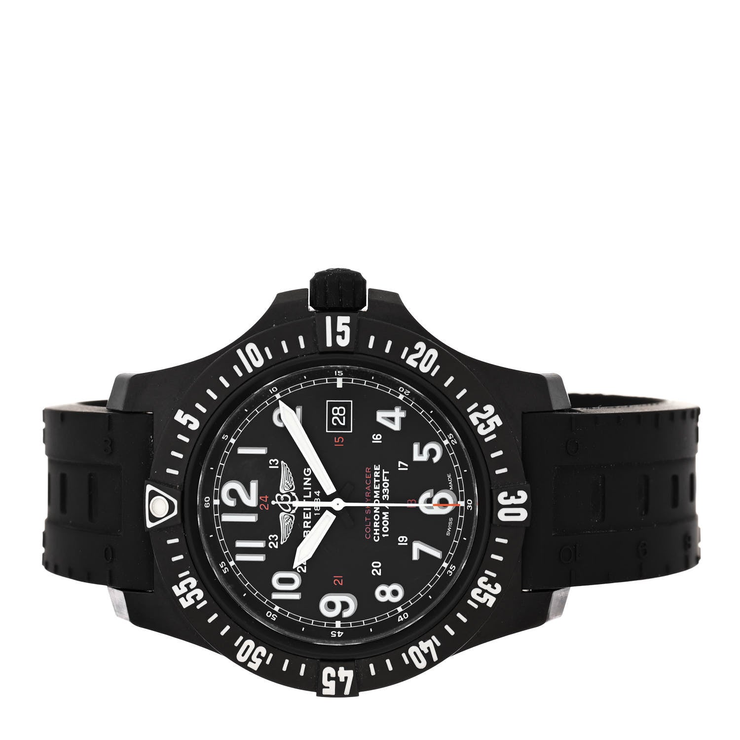 Breitling Breitlight Rubber 45mm Colt Skyracer Quartz Watch Black X74320 2 of 5