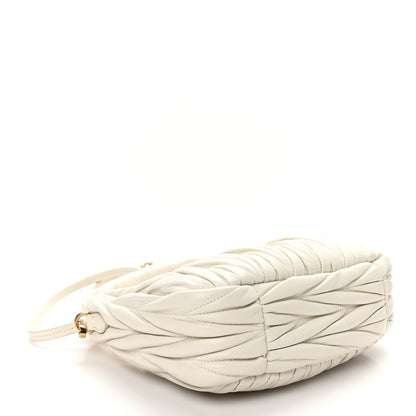Miu Miu Nappa Matelasse Small Wander Hobo White 4 of 9