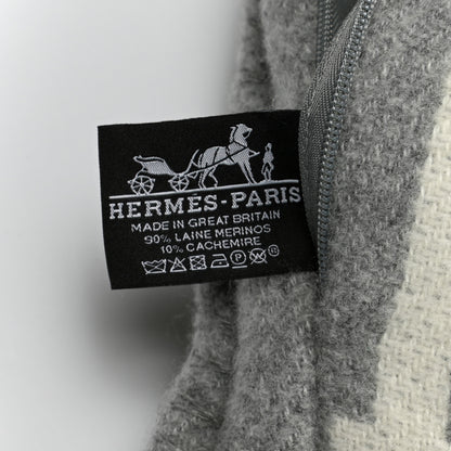 Hermes Wool Cashmere Avalon III Pillow PM Ecru Gris Clair 3 of 3