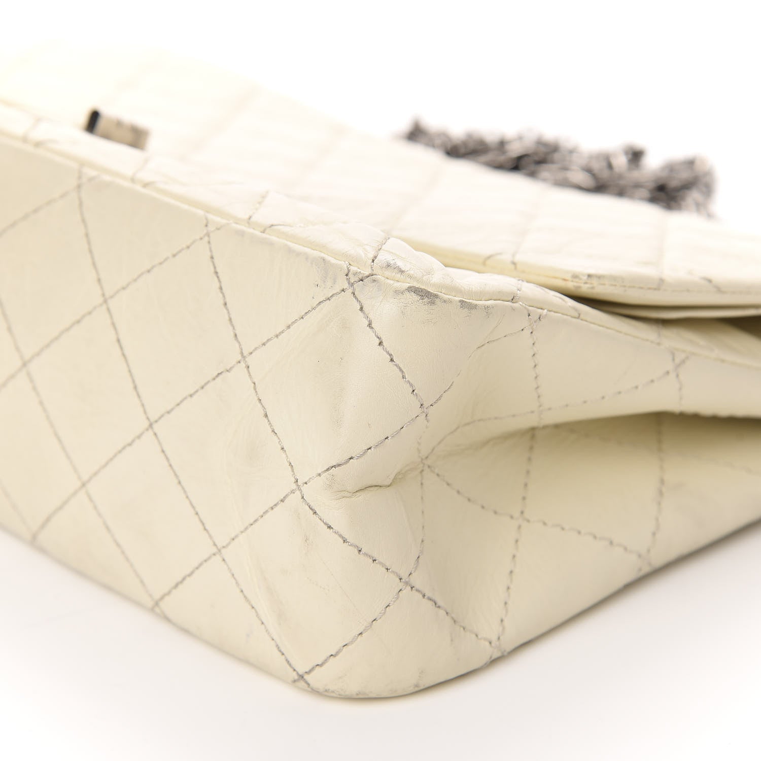 Chanel Aged Calfskin 2.55 Reissue 227 Flap Ivory 7 of 12