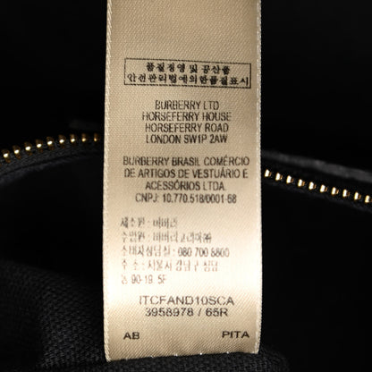 Burberry Derby Calfskin House Check Medium Banner Tote Black 7 of 11