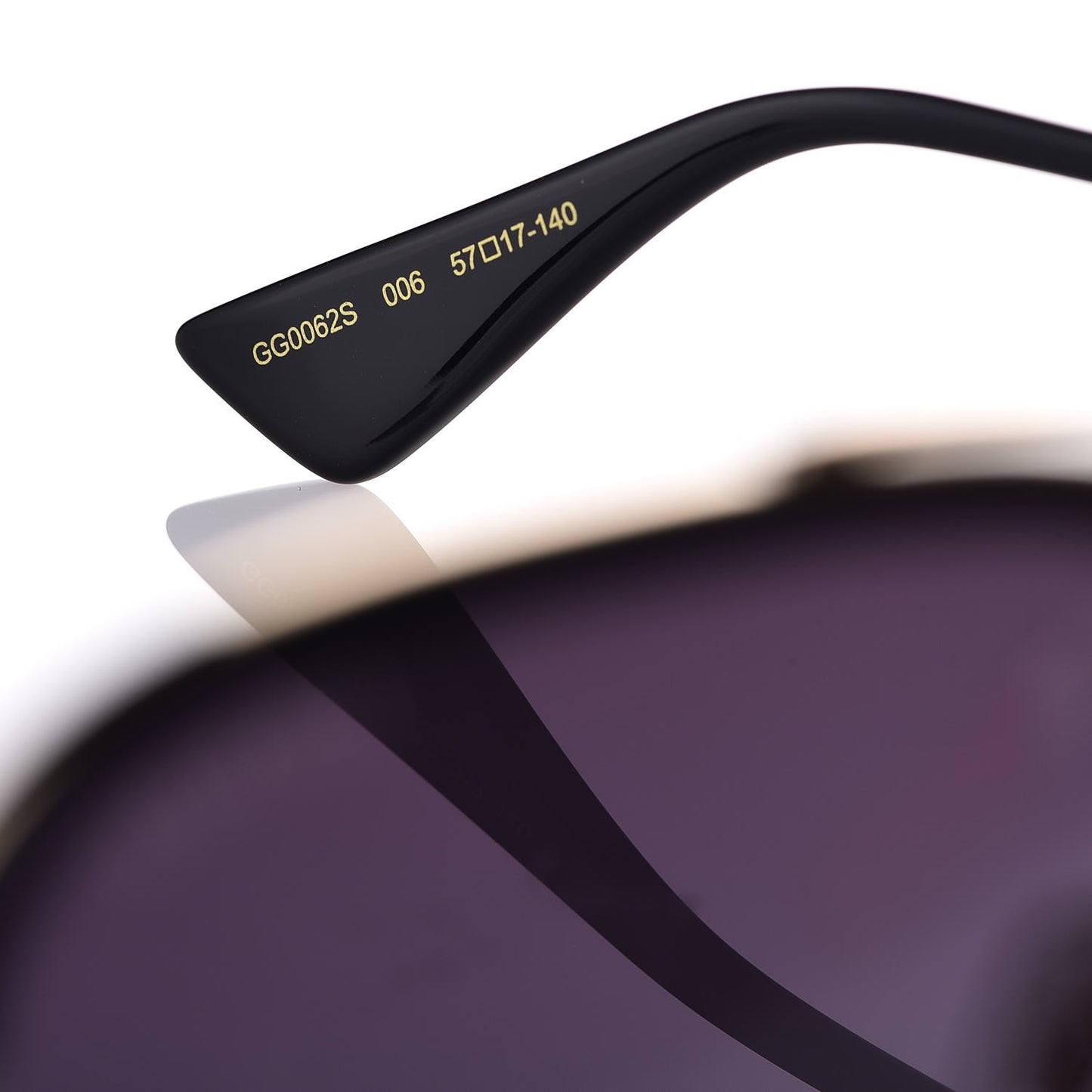 Aviator Sunglasses GG0062S Black White