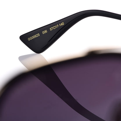 Gucci Aviator Sunglasses GG0062S Black White 5 of 8