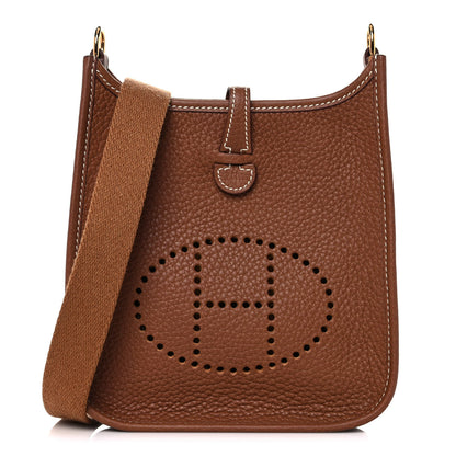 Hermes Taurillon Clemence Evelyne TPM Gold 1 of 11