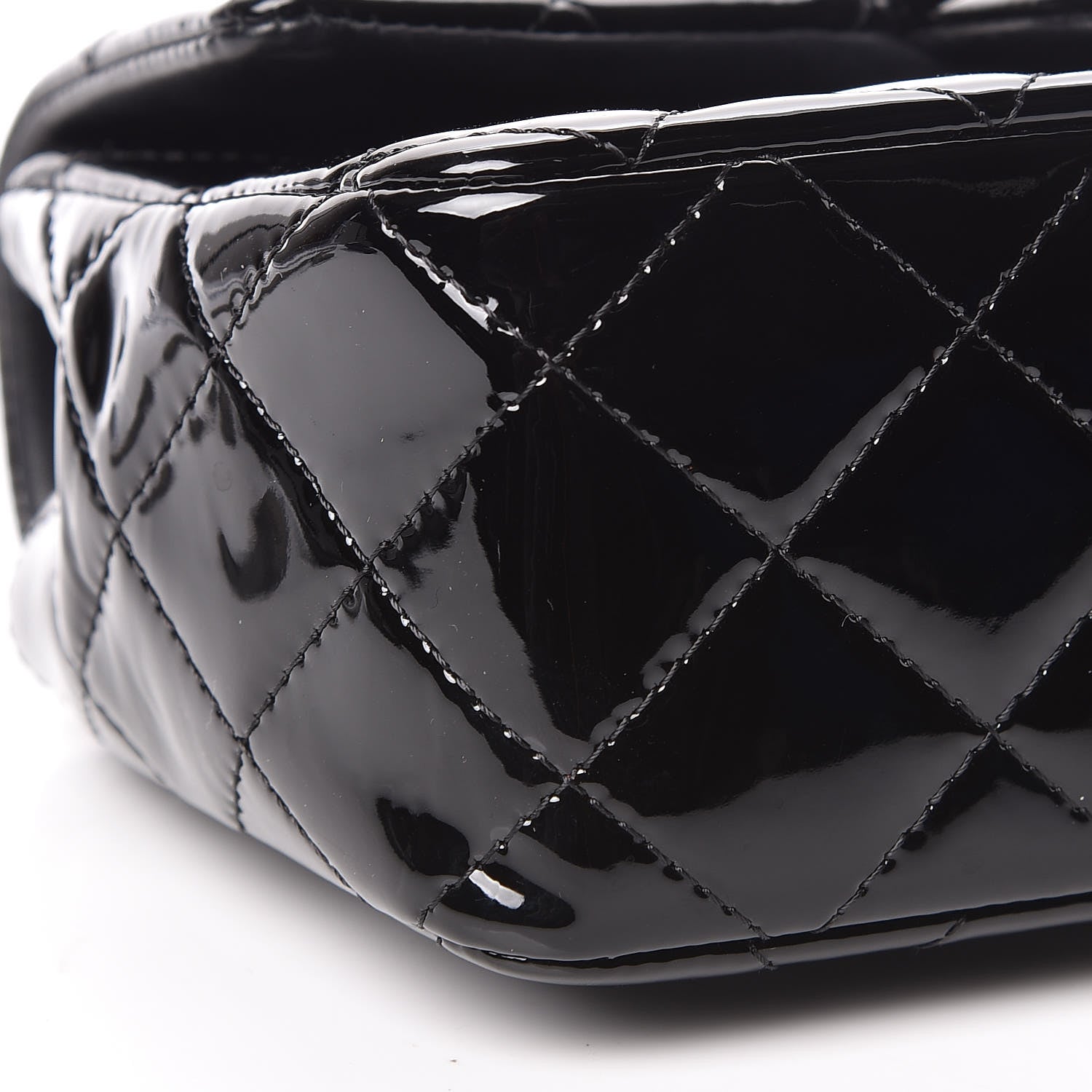 Chanel Patent Calfskin Quilted Mini Rectangular Flap Black 9 of 10