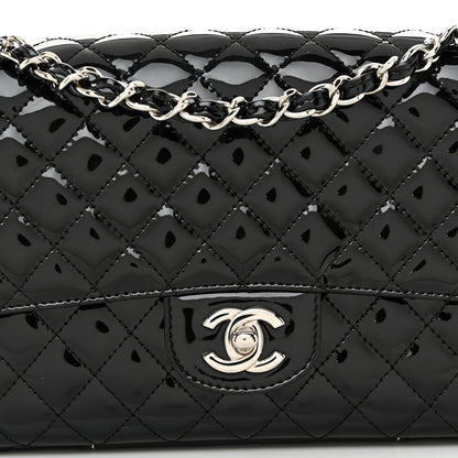 Chanel Patent Quilted Secret Label Medium Flap Black 8 of 11