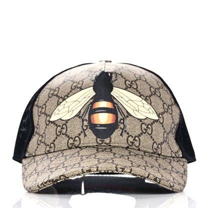 Gucci GG Supreme Monogram Bee Print Baseball Hat M Beige 2 of 6