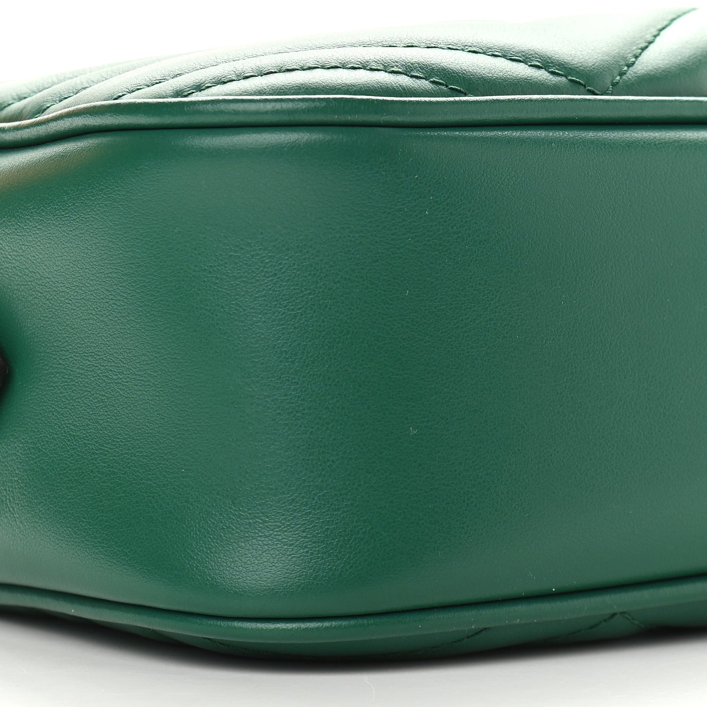 Calfskin Matelasse Small GG Marmont Chain Shoulder Bag Emerald Green