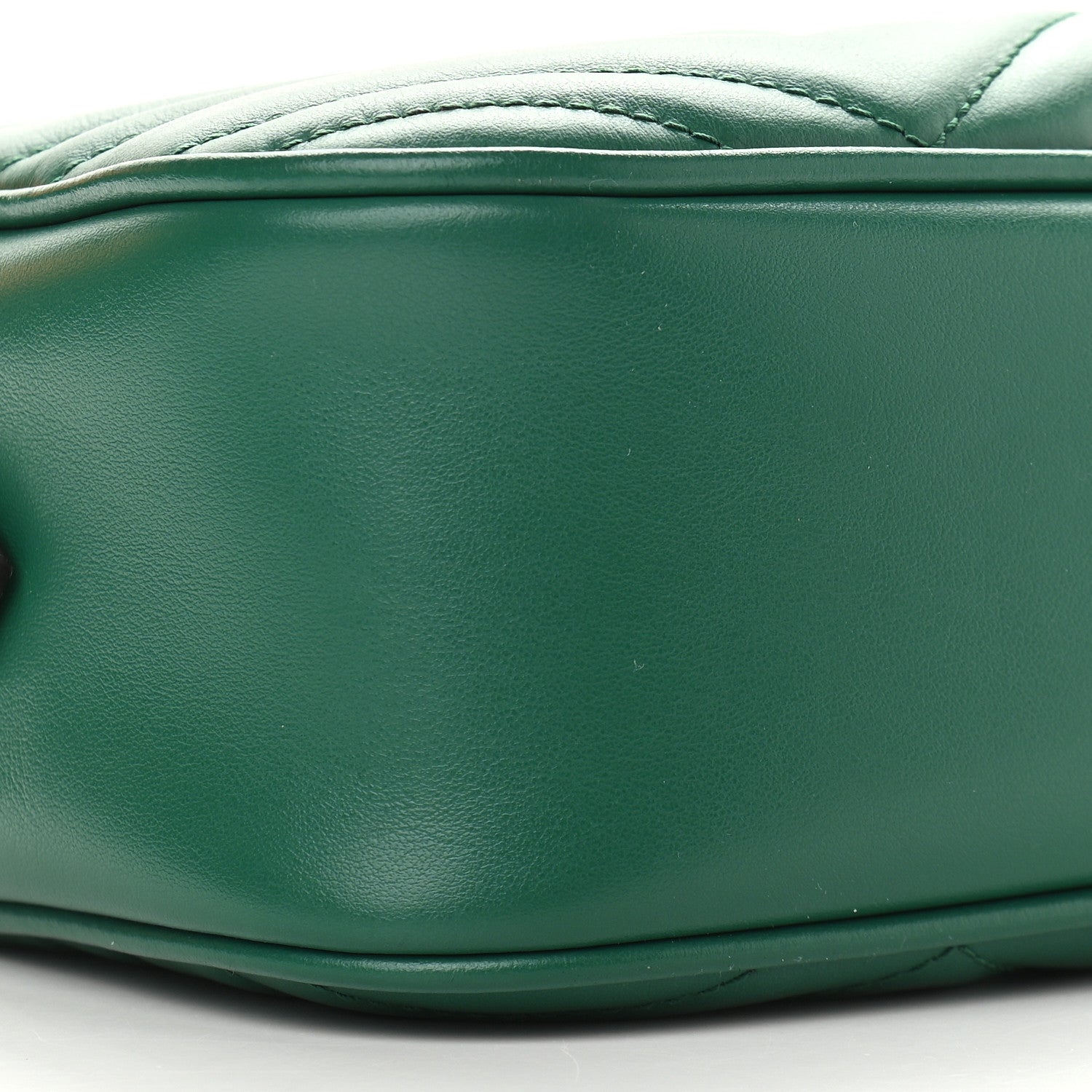 Gucci Calfskin Matelasse Small GG Marmont Chain Shoulder Bag Emerald Green 8 of 9