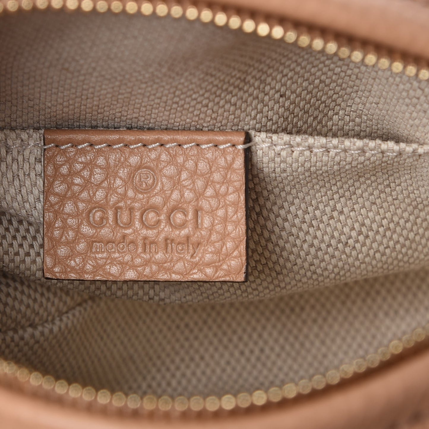 Pebbled Calfskin Mini Soho Chain Bag Camelia