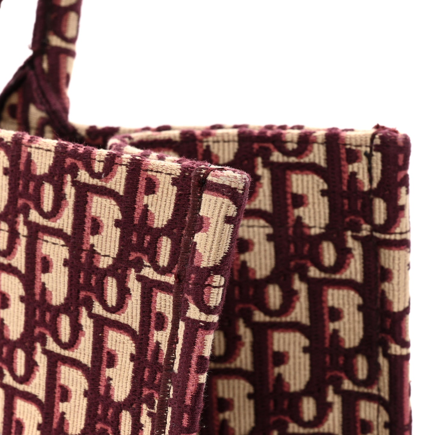 Oblique Large Book Tote Burgundy Multicolor