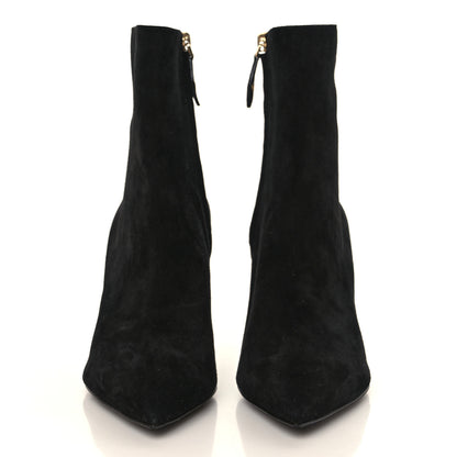 Louis Vuitton Calfskin Suede Monogram Ultimate Ankle Boots 37 Black 3 of 8