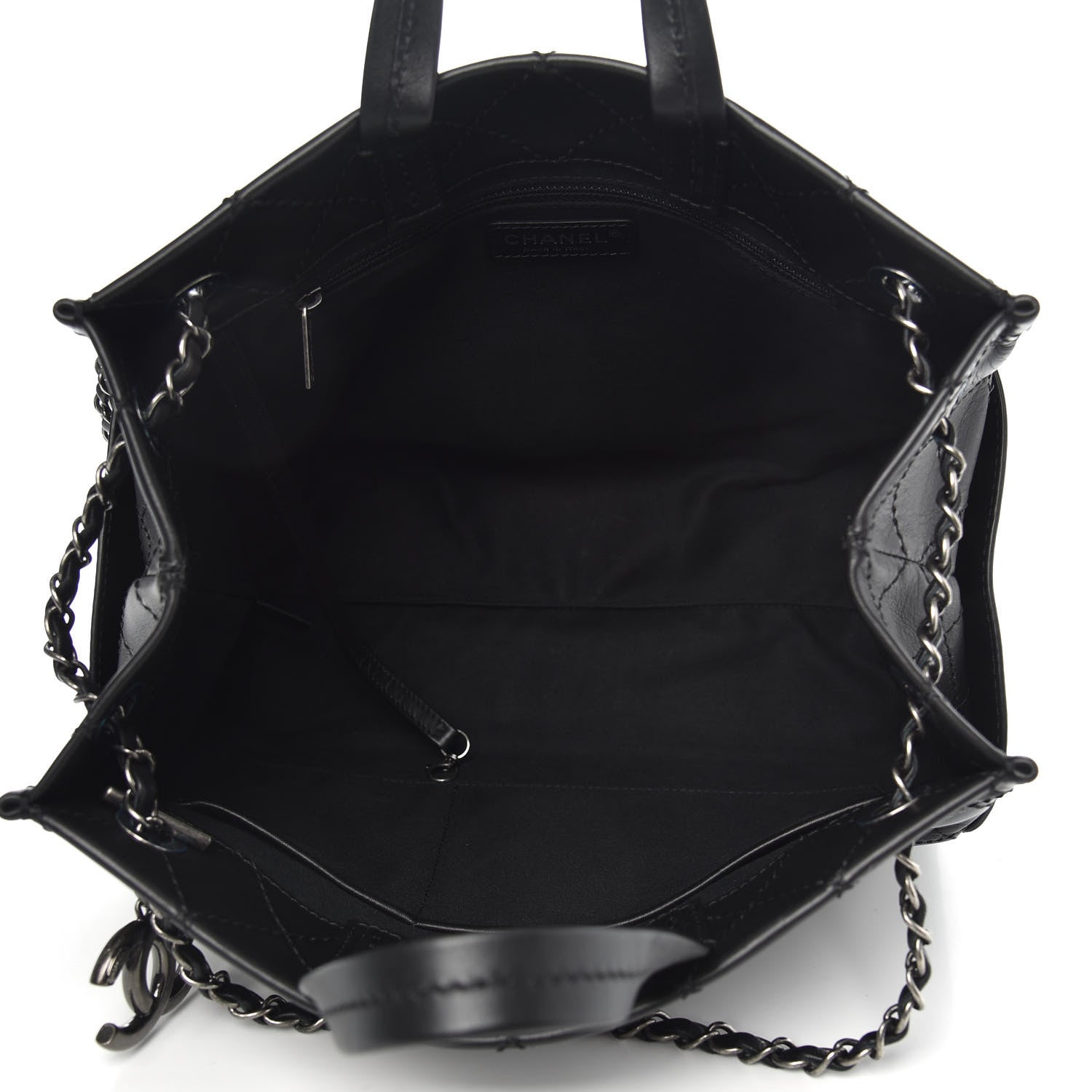Chanel Calfskin CC Pocket Tote Black 5 of 10