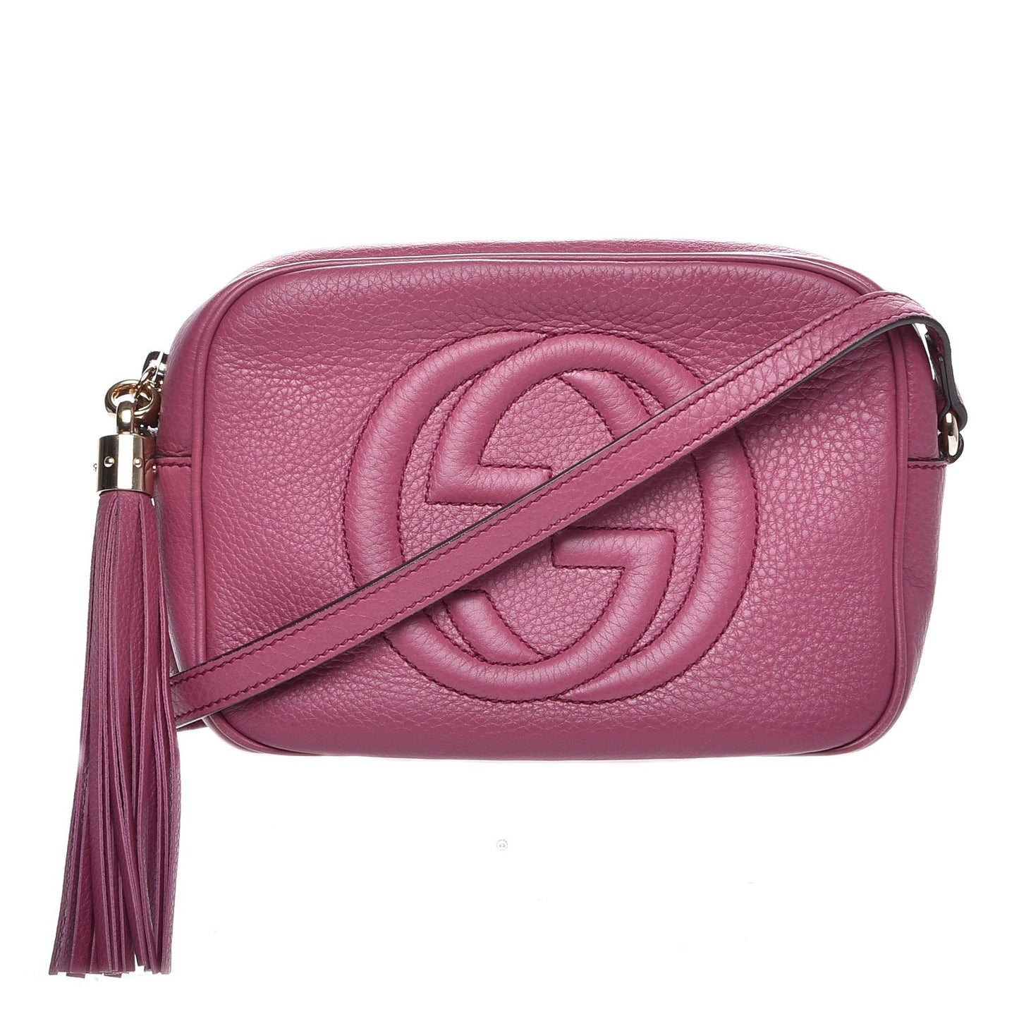 Pebbled Calfskin Small Soho Disco Bag Peonia Flower