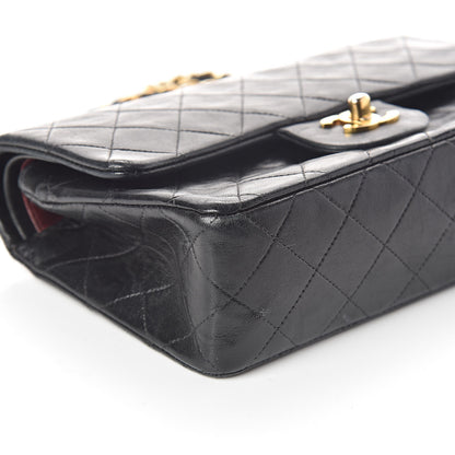 Chanel Lambskin Quilted Medium Double Flap Black 10 of 14