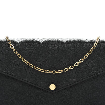 Louis Vuitton Empreinte Pochette Felicie Chain Wallet Black 8 of 11