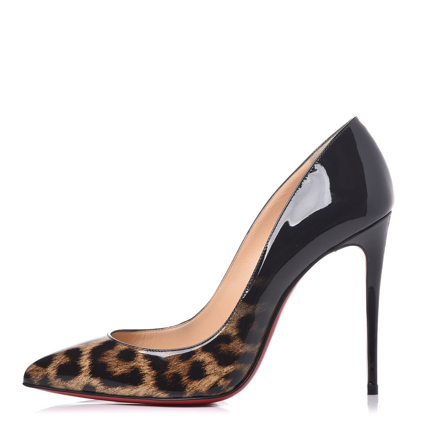 Christian Louboutin Patent Degrade Leopard Pigalle Follies 100 Pumps 37.5 Leopard Black 1 of 11