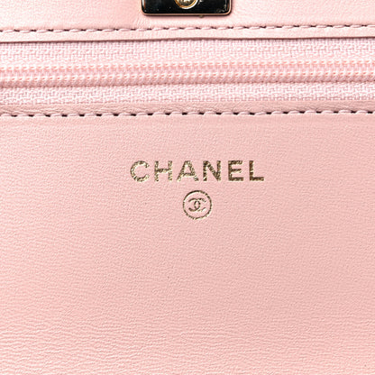 Chanel Lambskin Quilted Trendy Chain CC Wallet On Chain WOC Light Pink 6 of 11