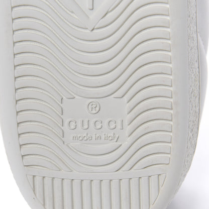 Gucci Calfskin Ayers Blind For Love Embroidered Womens Ace Sneakers 37.5 White 11 of 13