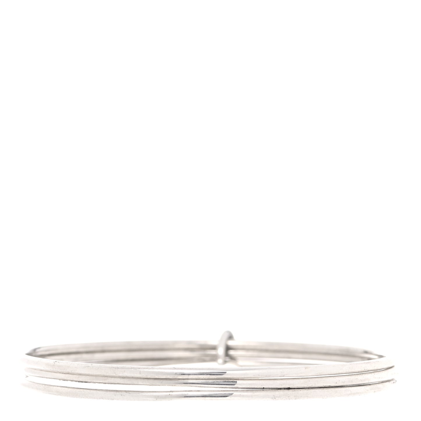 Sterling Silver Heart Triple Bangle Bracelet