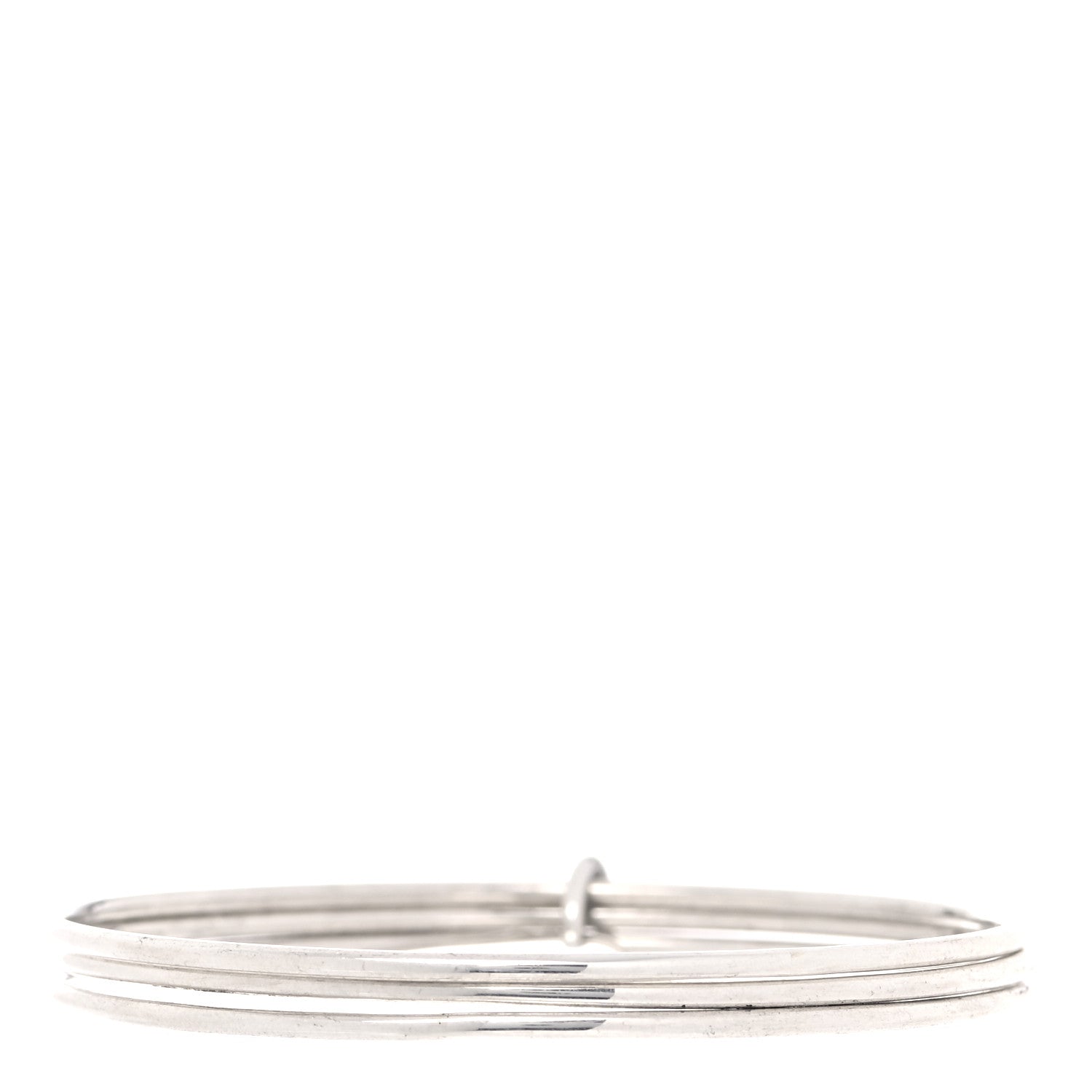 Tiffany Sterling Silver Heart Triple Bangle Bracelet 2 of 4