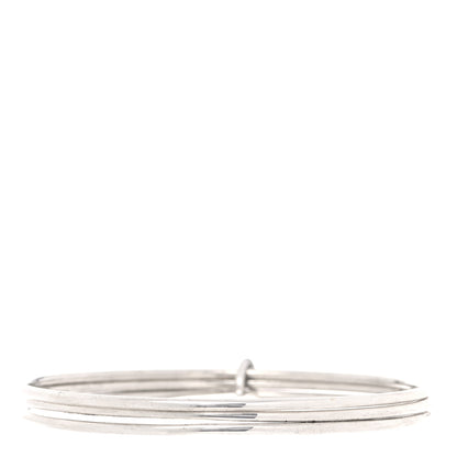 Tiffany Sterling Silver Heart Triple Bangle Bracelet 2 of 4