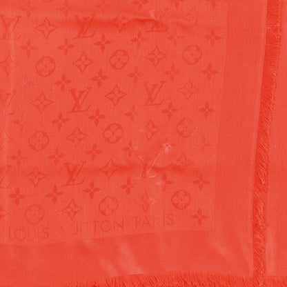 Louis Vuitton Silk Wool Monogram Shawl Pomme D'Amour 2 of 4