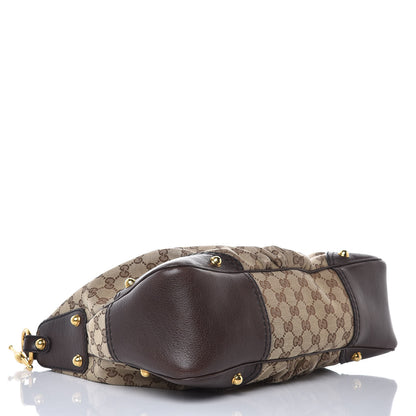 Gucci Monogram Medium Jockey Hobo Dark Brown 4 of 7