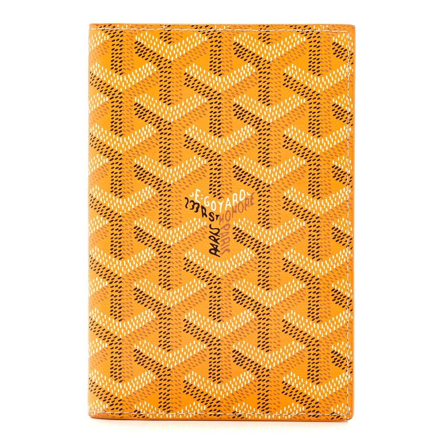 Goyardine Passport Wallet Yellow