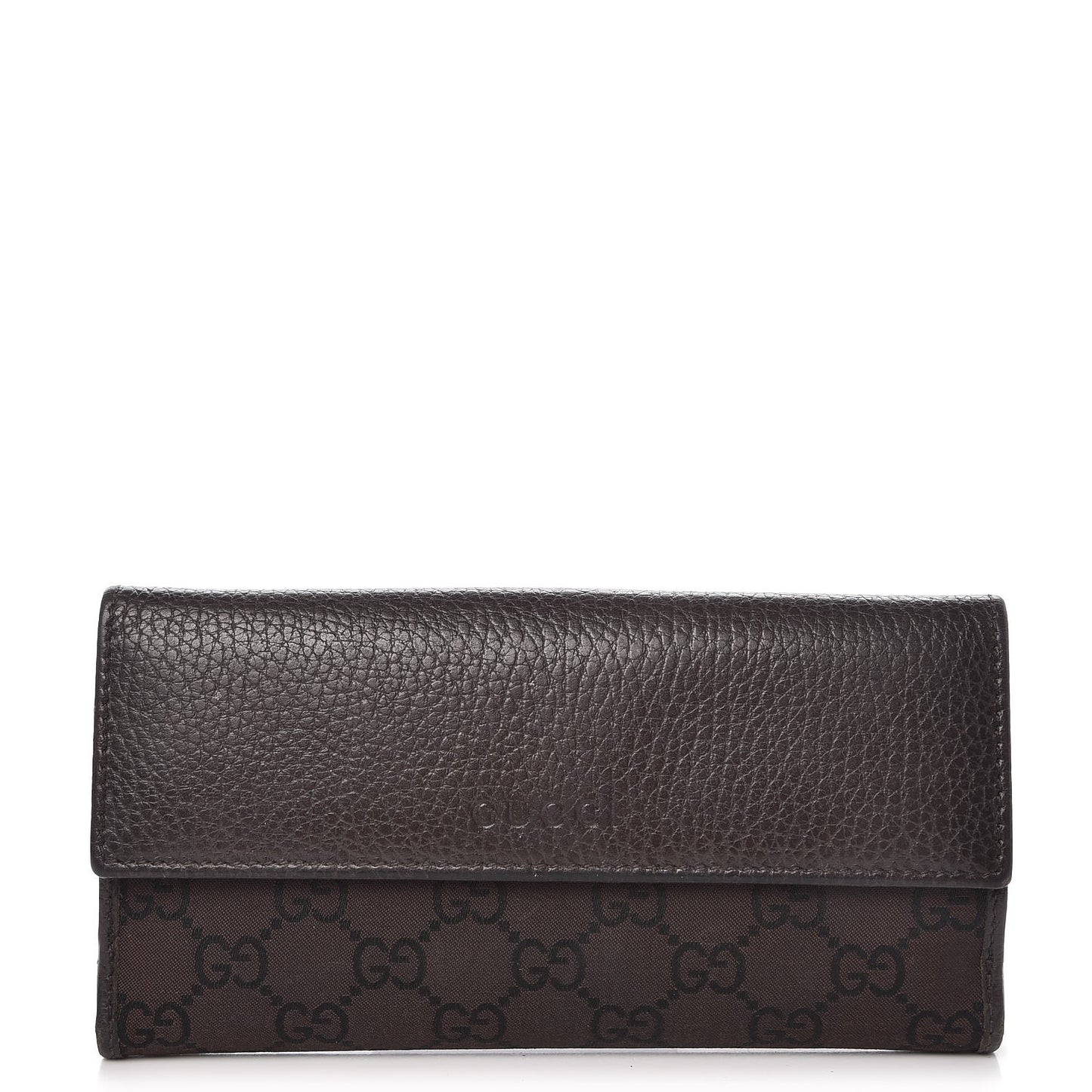 Canvas Monogram Calfskin Continental Wallet Brown
