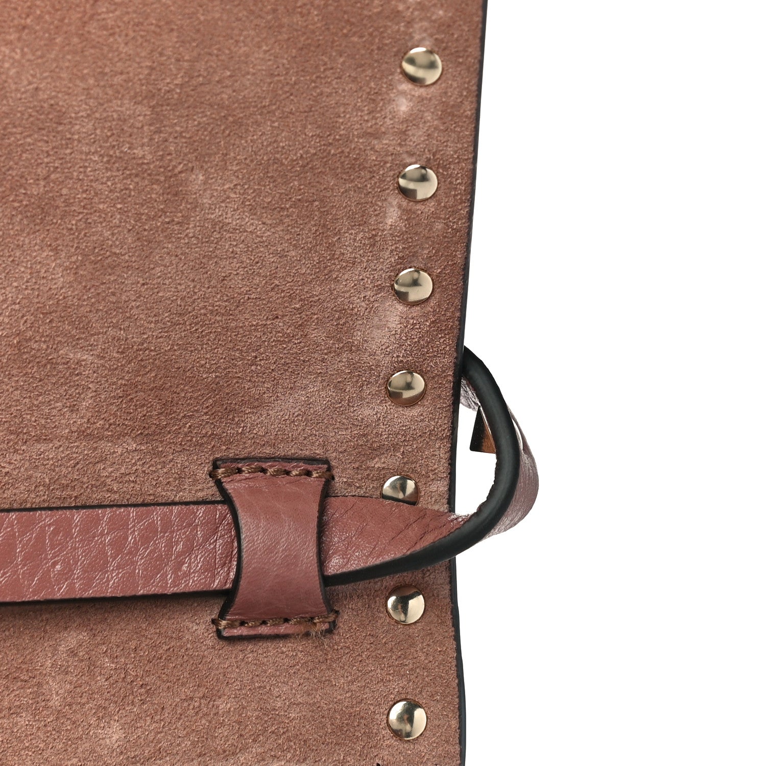 Valentino Garavani Pebbled Calfskin Medium Rockstud Flip Lock Crossbody Bag Dark Nude 10 of 11