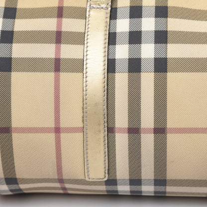 Burberry House Check London Satchel Gold 12 of 15