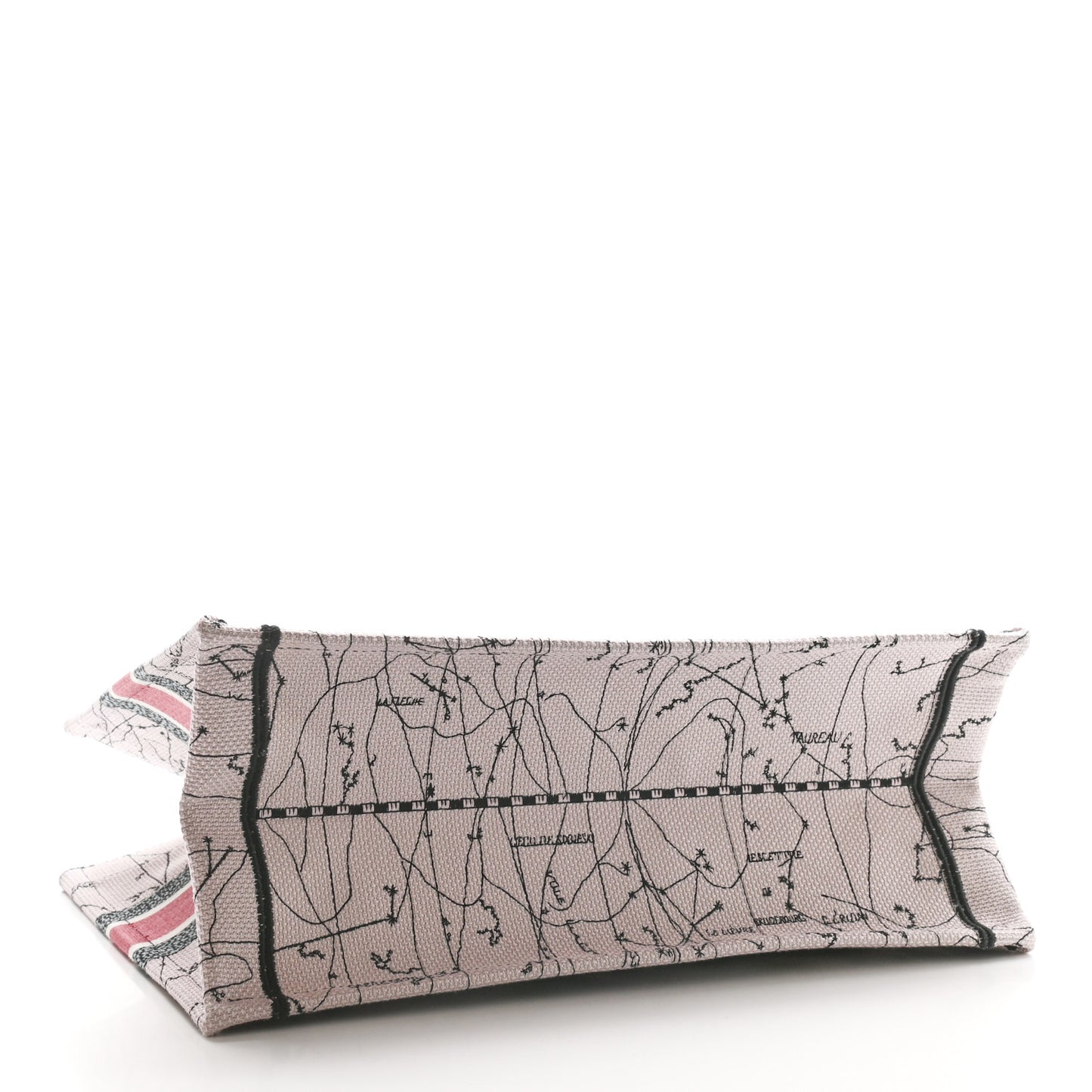 Canvas Embroidered Medium Zodiac Book Tote Latte Multicolor