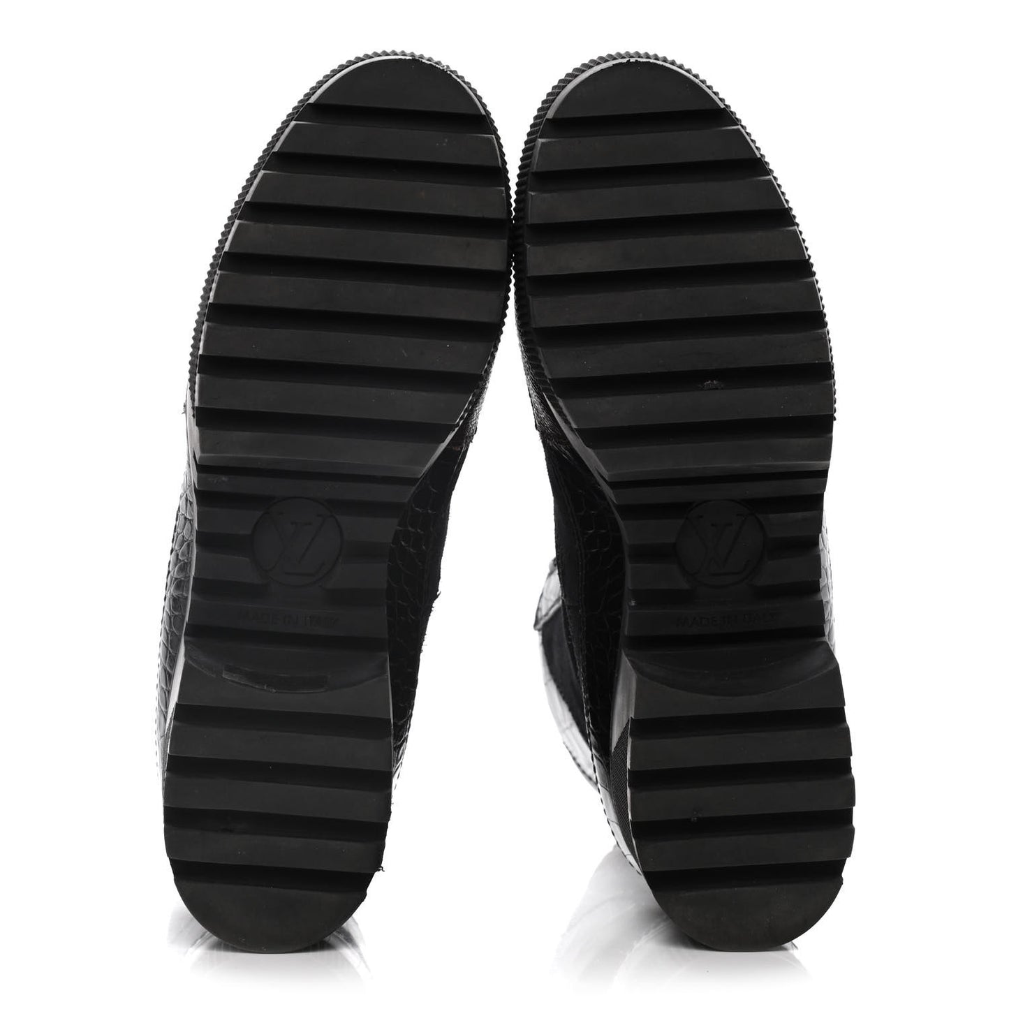 Suede Calfskin Monogram Laureate Platform Desert Boots 38 Black