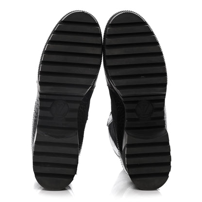 Louis Vuitton Suede Calfskin Monogram Laureate Platform Desert Boots 38 Black 7 of 13
