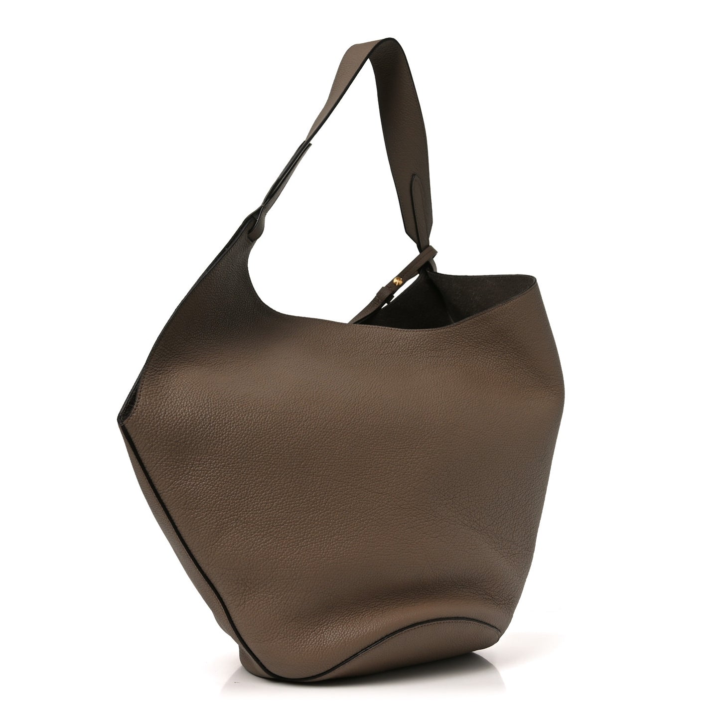 Pebbled Sport Calfskin Medium Lotus Tote Mokka