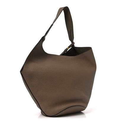 Khaite Pebbled Sport Calfskin Medium Lotus Tote Mokka 4 of 10