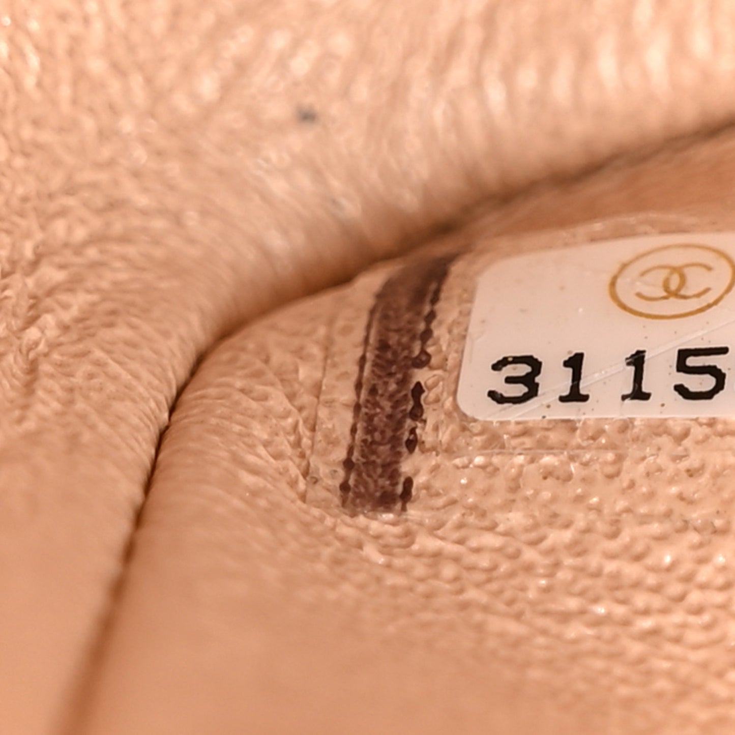 Iridescent Calfskin Quilted Medium Double Flap Beige