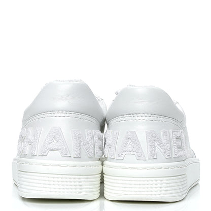 Chanel Calfskin Womens Logo Sneakers 35 White 4 of 6