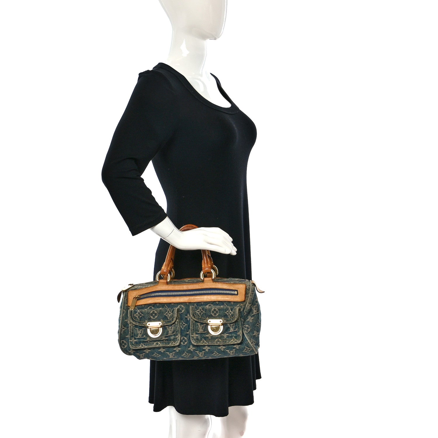 Louis Vuitton Monogram Denim Neo Speedy Blue 2 of 12