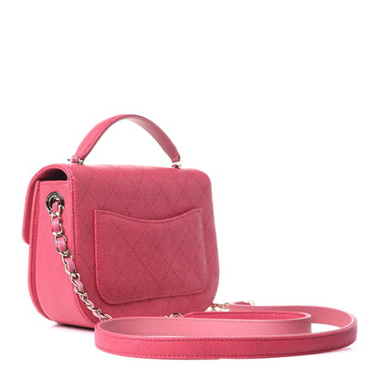 Chanel Grained Calfskin Quilted Small Cuba Top Handle Flap Pink 4 of 15